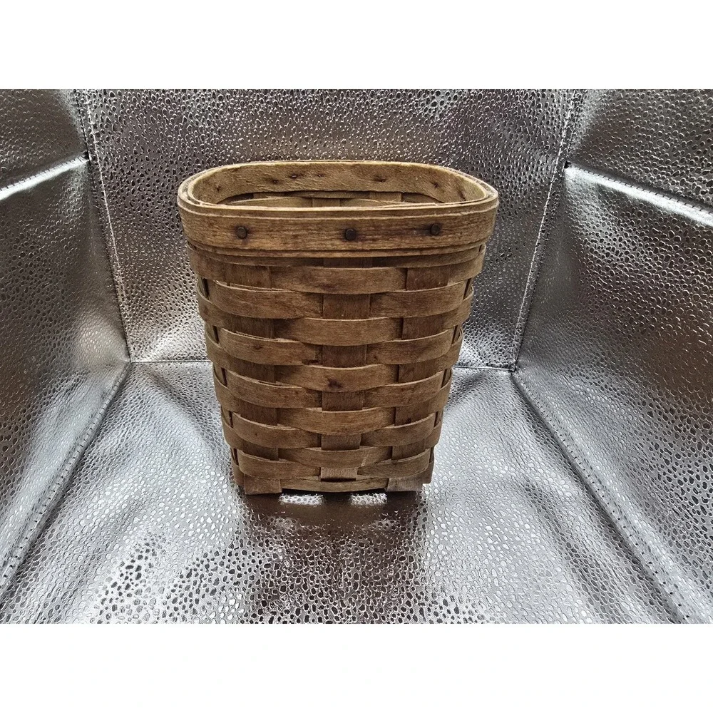 Longaberger Brown 1980's Waste Basket